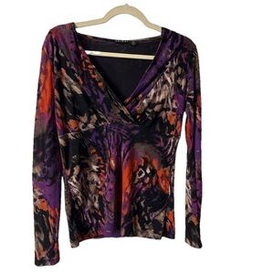 ⭐️ Tribal long-sleeve colorful top- size medium